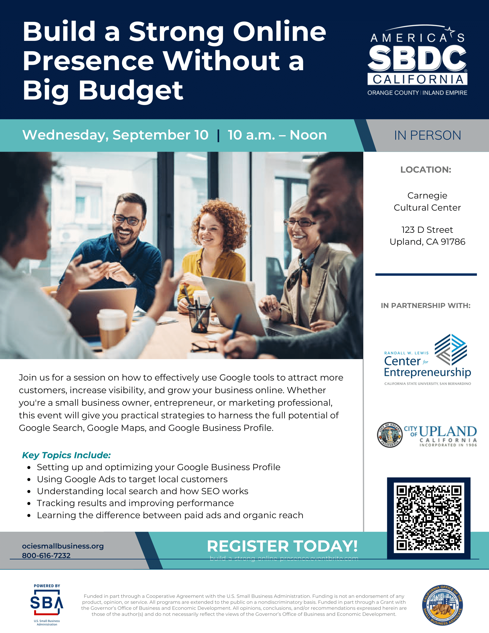 sbdc-california-in-person-session Event Flyer