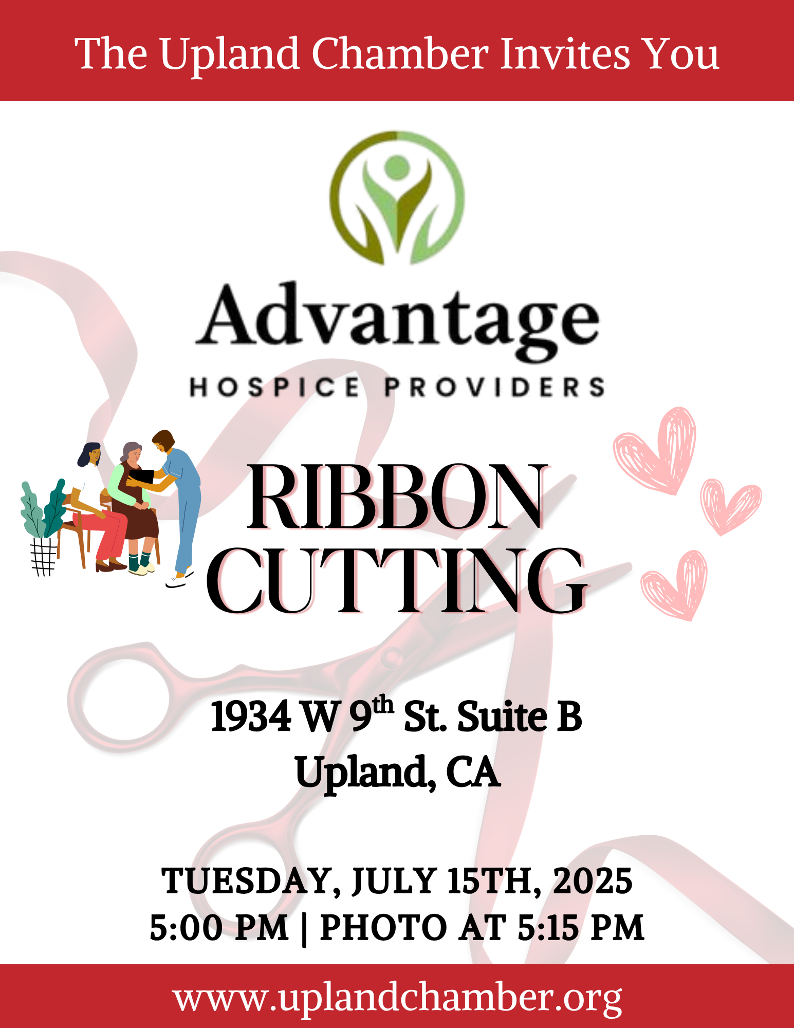 ribbon-cutting-advantage-hospice-providers Event Flyer