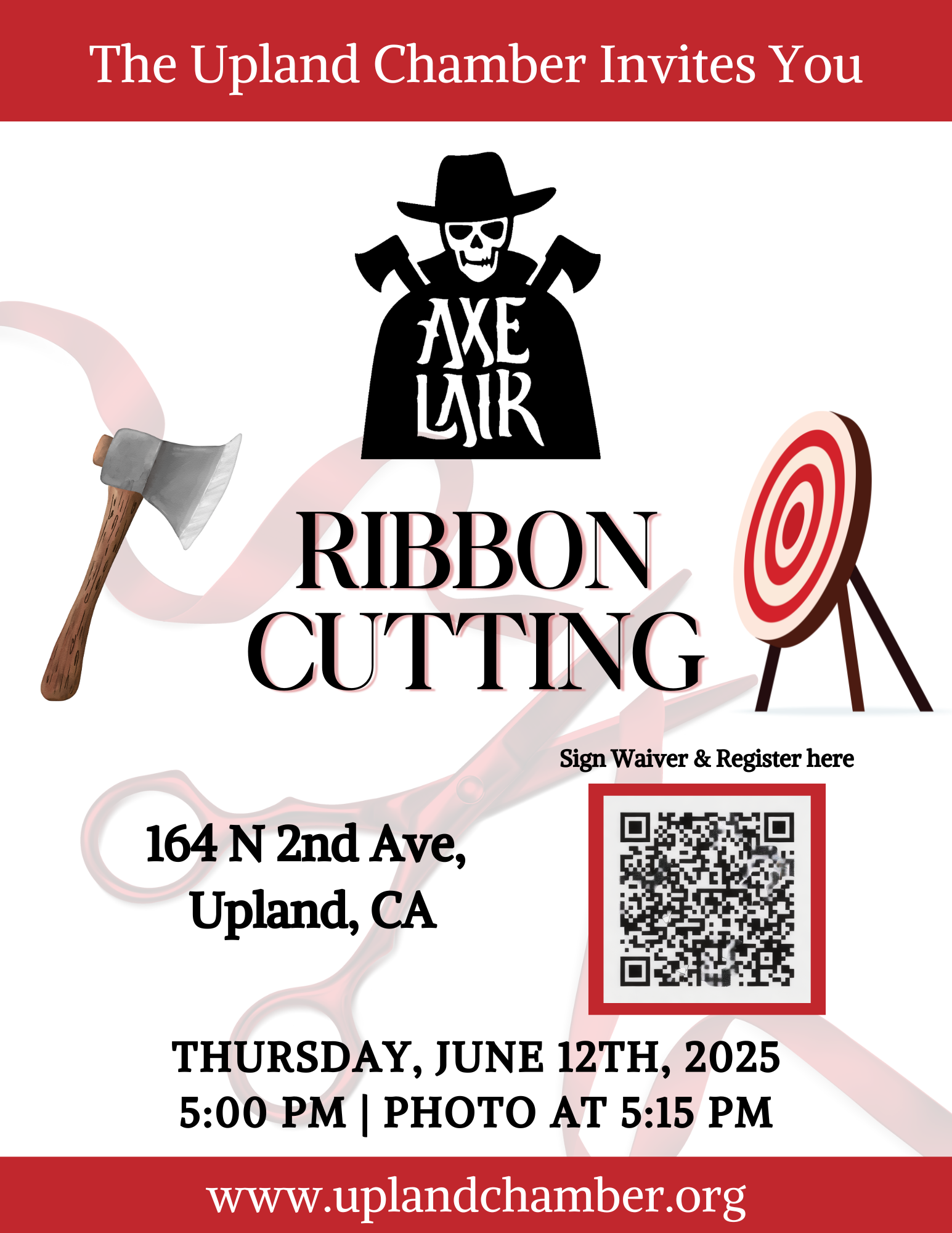 ribbon-cutting-the-axe-lair Event Flyer