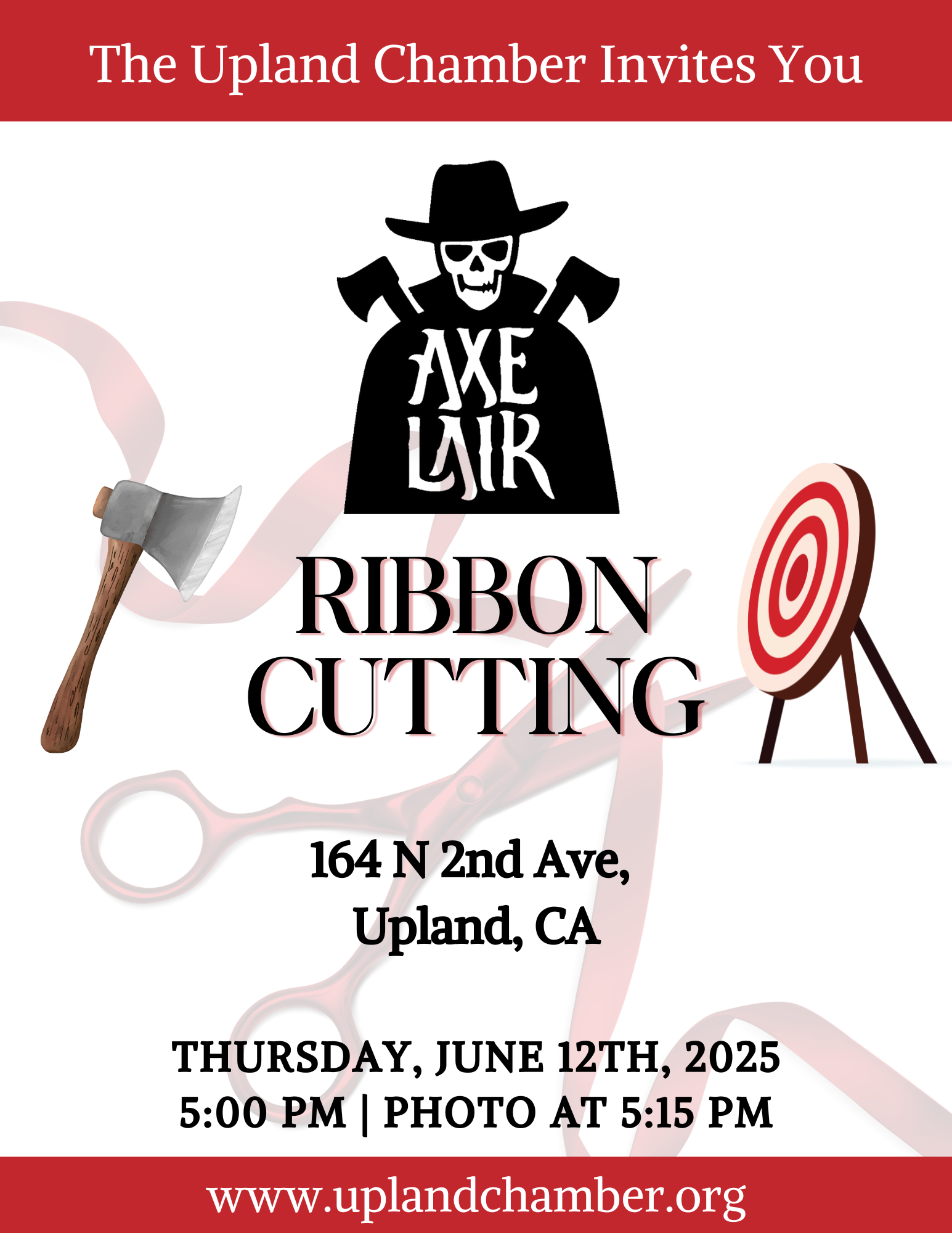 ribbon-cutting-the-axe-lair Event Flyer