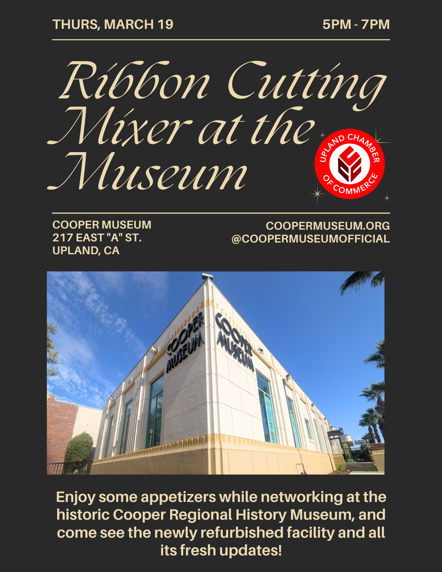 Cooper Regional History Museum Mixer & Ribbon Cutting