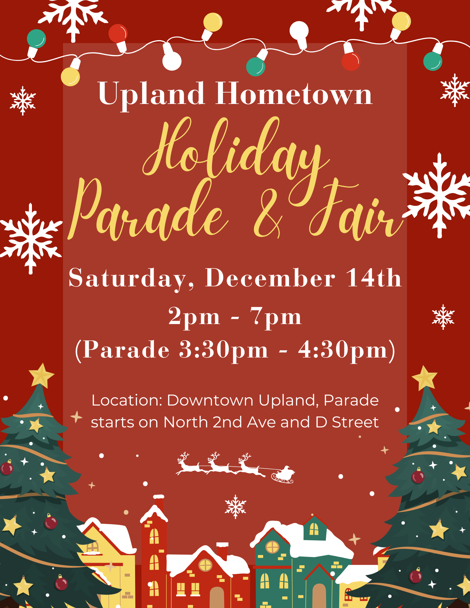 upland-hometown-holiday-parade-fair Event Flyer