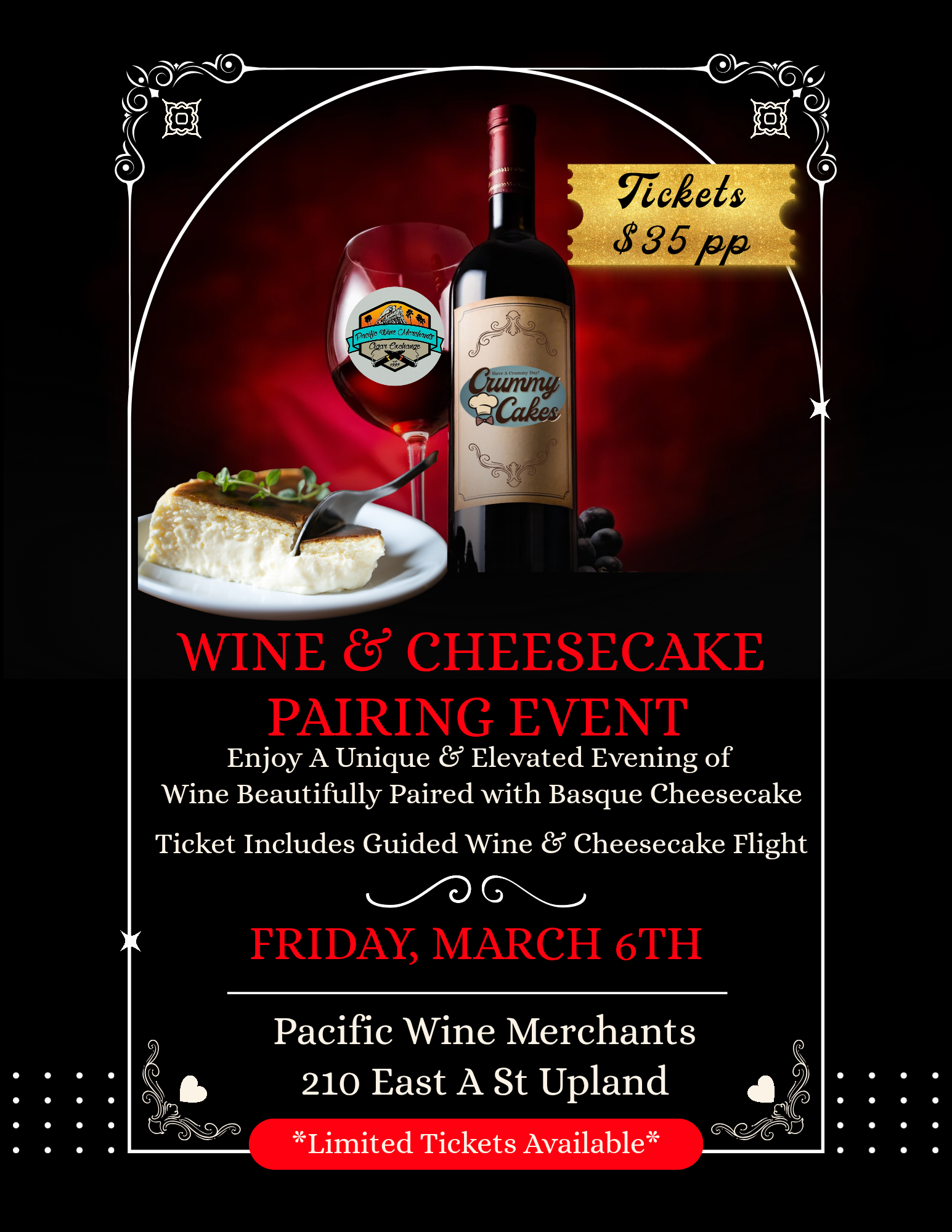 Wine & Cheesecake Pairing