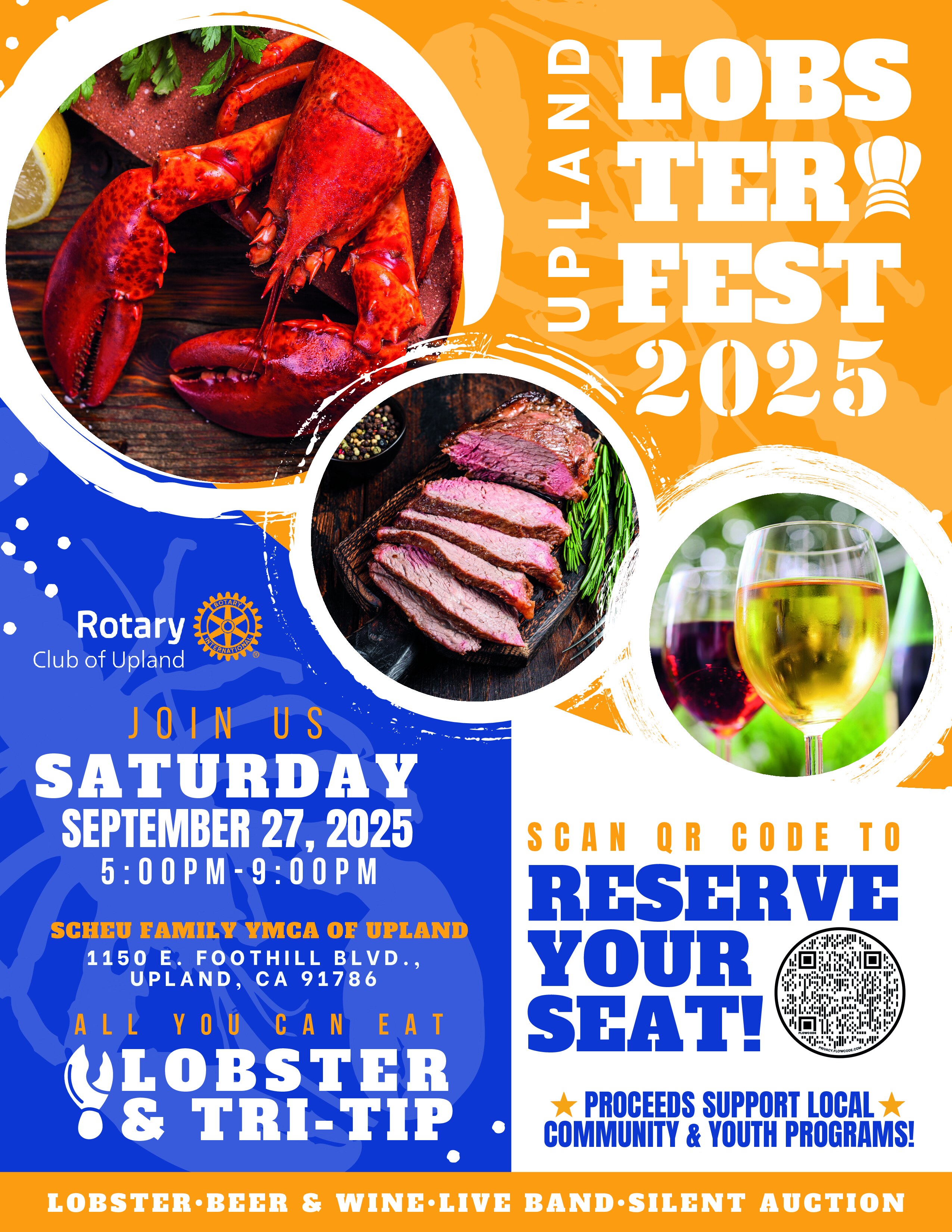 2025-lobster-fest-hosted-by-rotary-club-of-upland Event Flyer